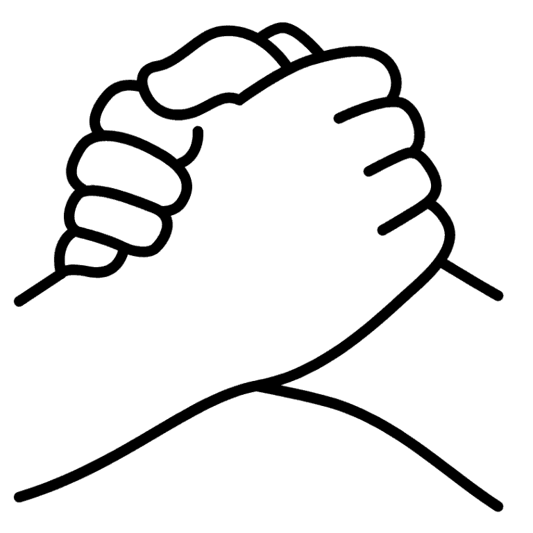 סמל של שני יידים שלובות