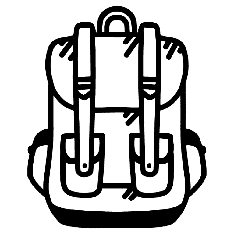 סמל של תיק גב טיול
